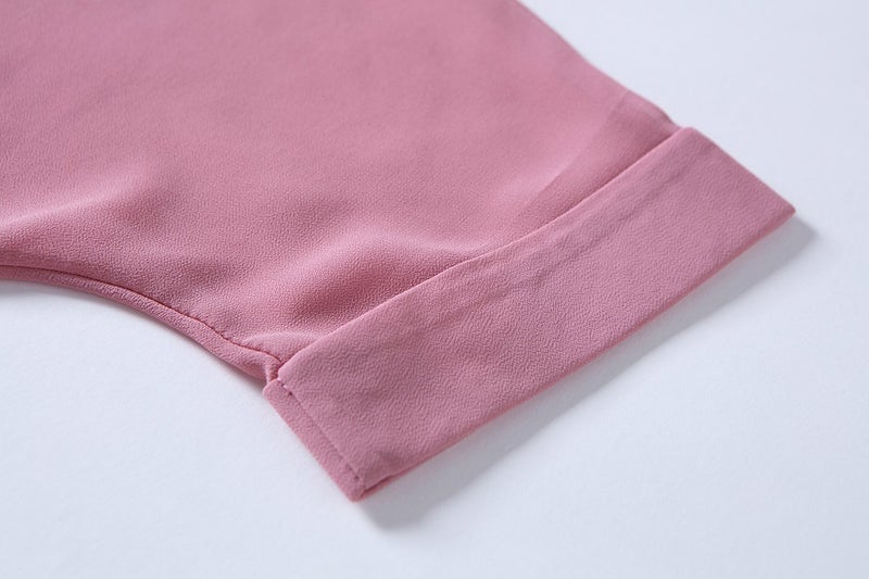 olrain Women's Floral Print Sheer Chiffon 3/4 Bat Sleeve Casual Loose Kimono Cardigan Capes (XX-Large, Pink) - Image 4